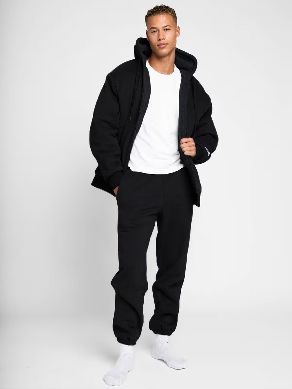 Comfrt Weighted Zip Hoodie — 5lbs in Onyx Black